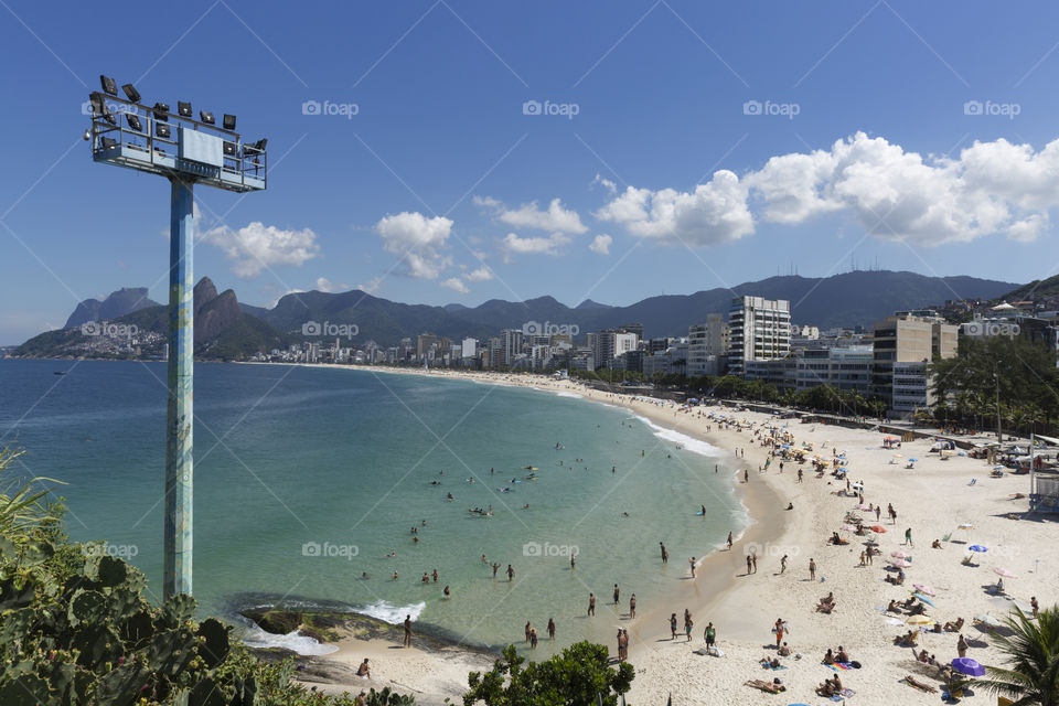 Ipanema beach in Rio de Janeiro Brazil.