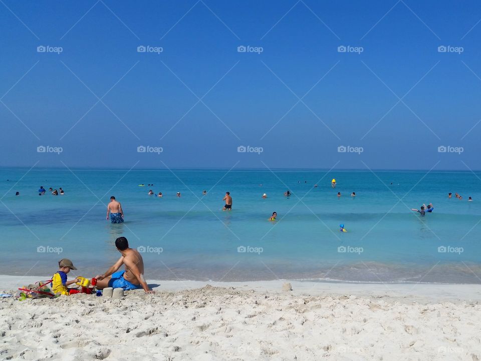 Family fun at the beach