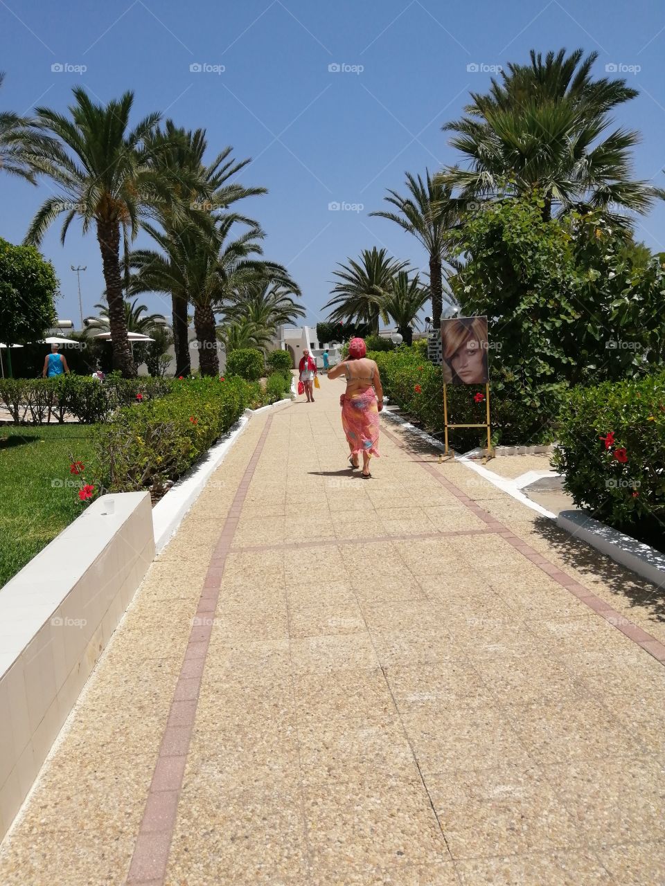 Walking to the beach