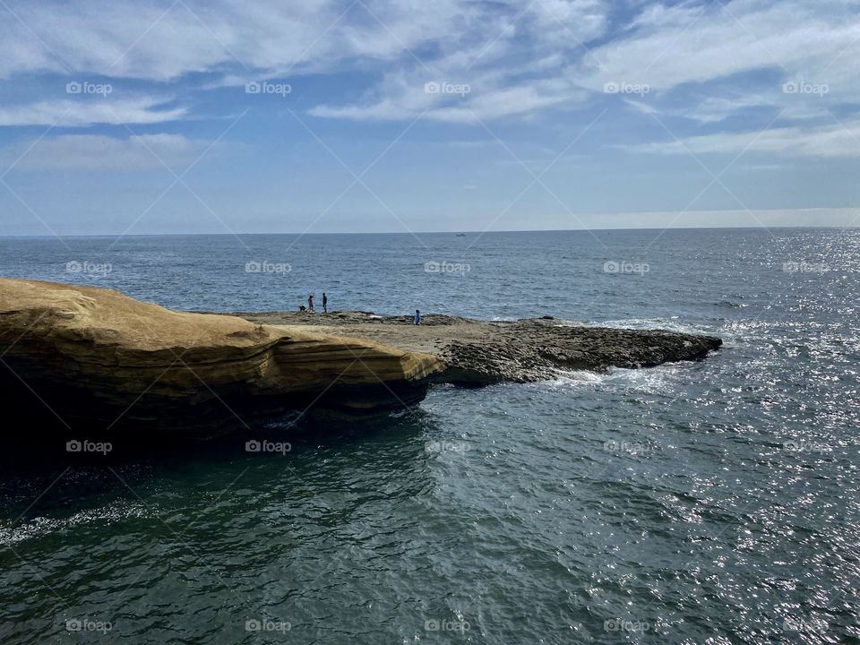 View of Pappys Point from Sunset Cliffs in San Diego California 
