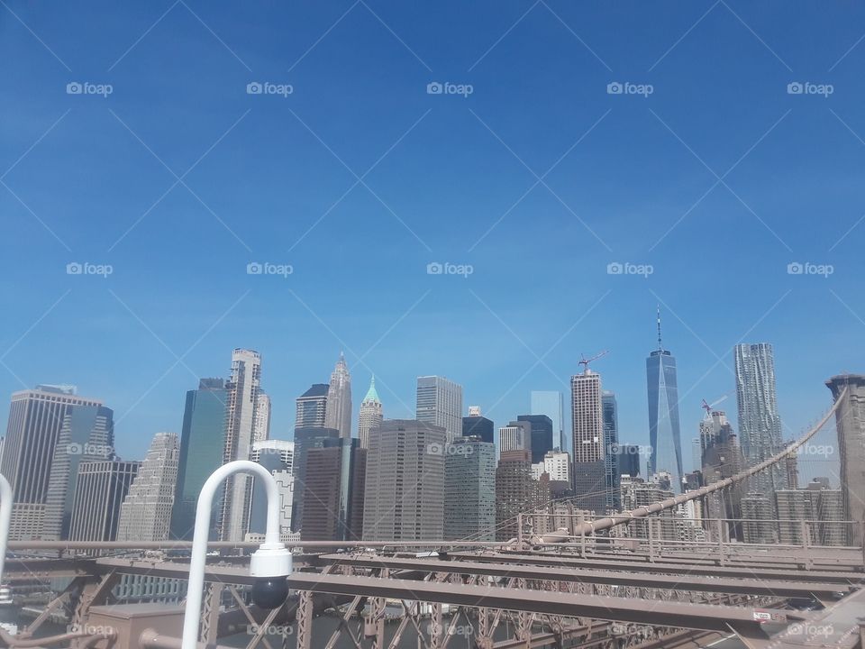 View from Brooklyn bridge walkway