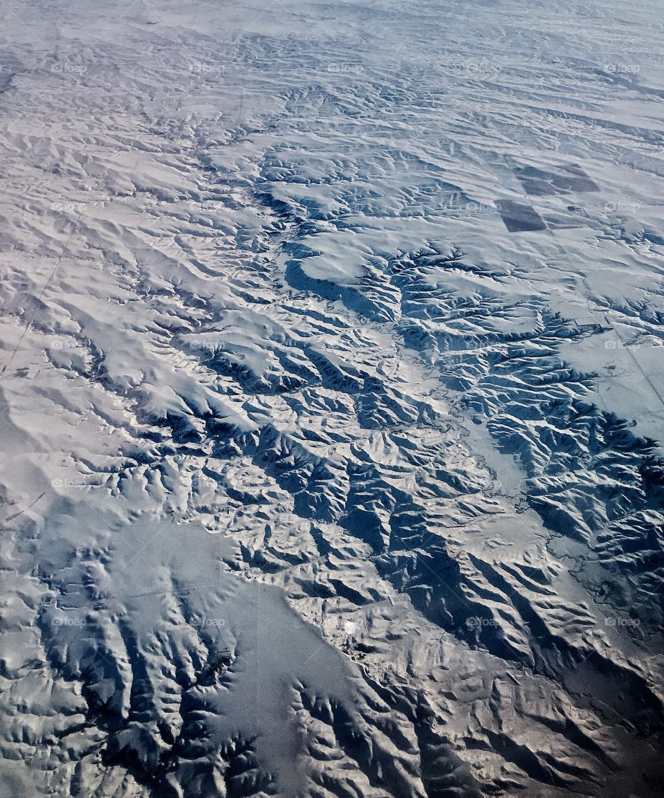 Landscape from airplane window