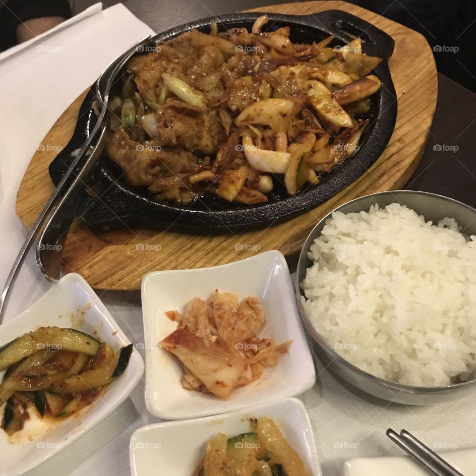 Spicy korean food