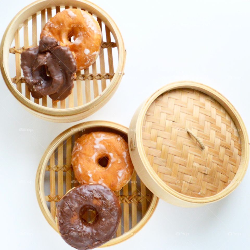 Donuts in container