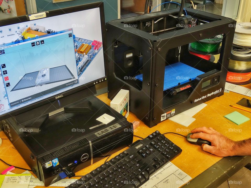 Desk From Above. 3D Printing Work Desk
