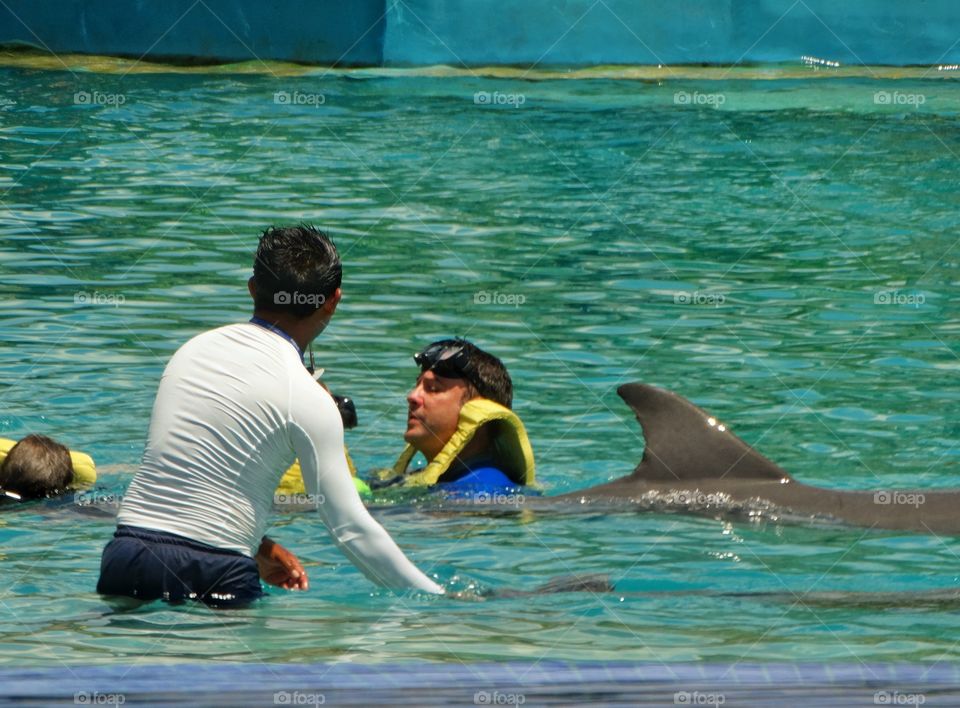 Kids Swimming With Dolphins
