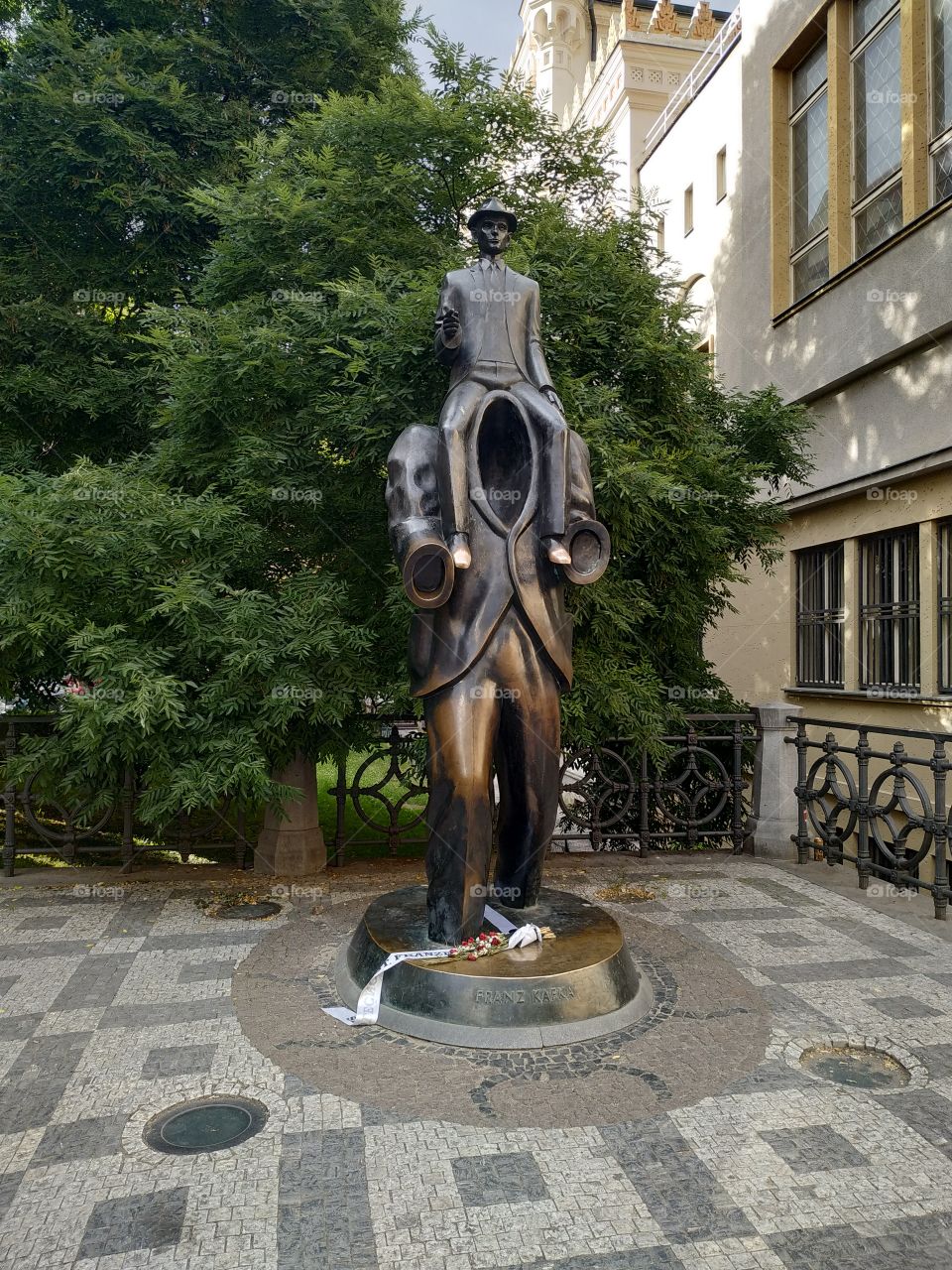 Statue honoring Franz Kafka