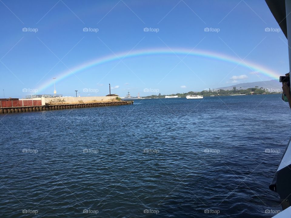 Rainbow over Pearl Harbor