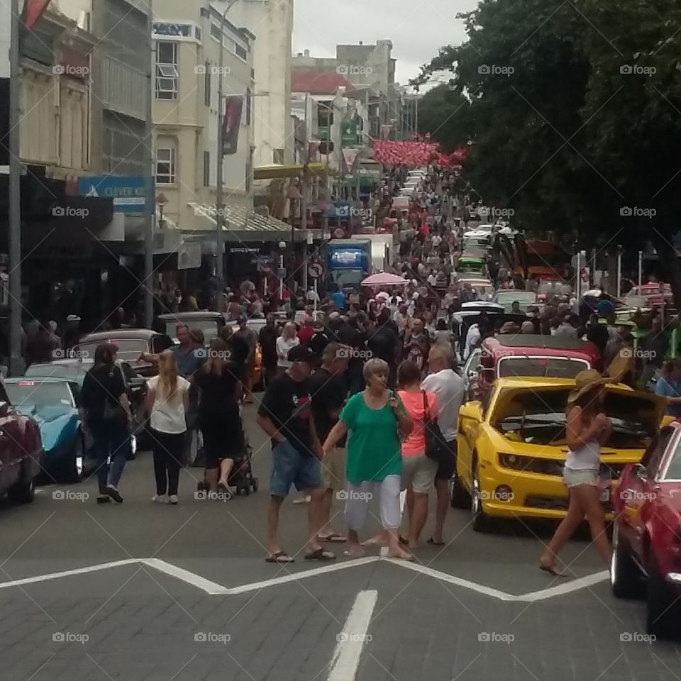 crowded street