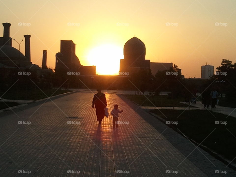 Sunset  in Samarkand