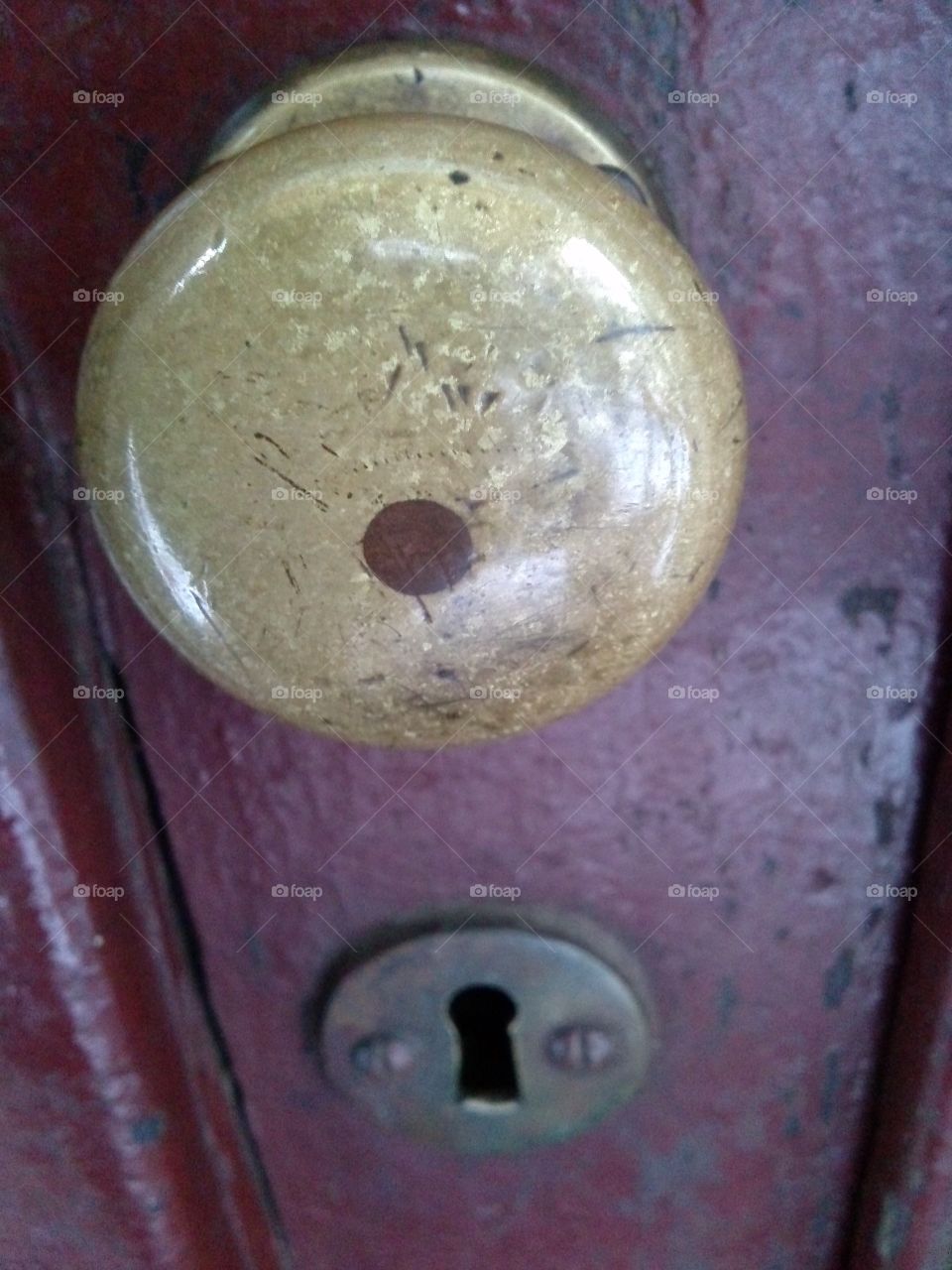 brass doorknob