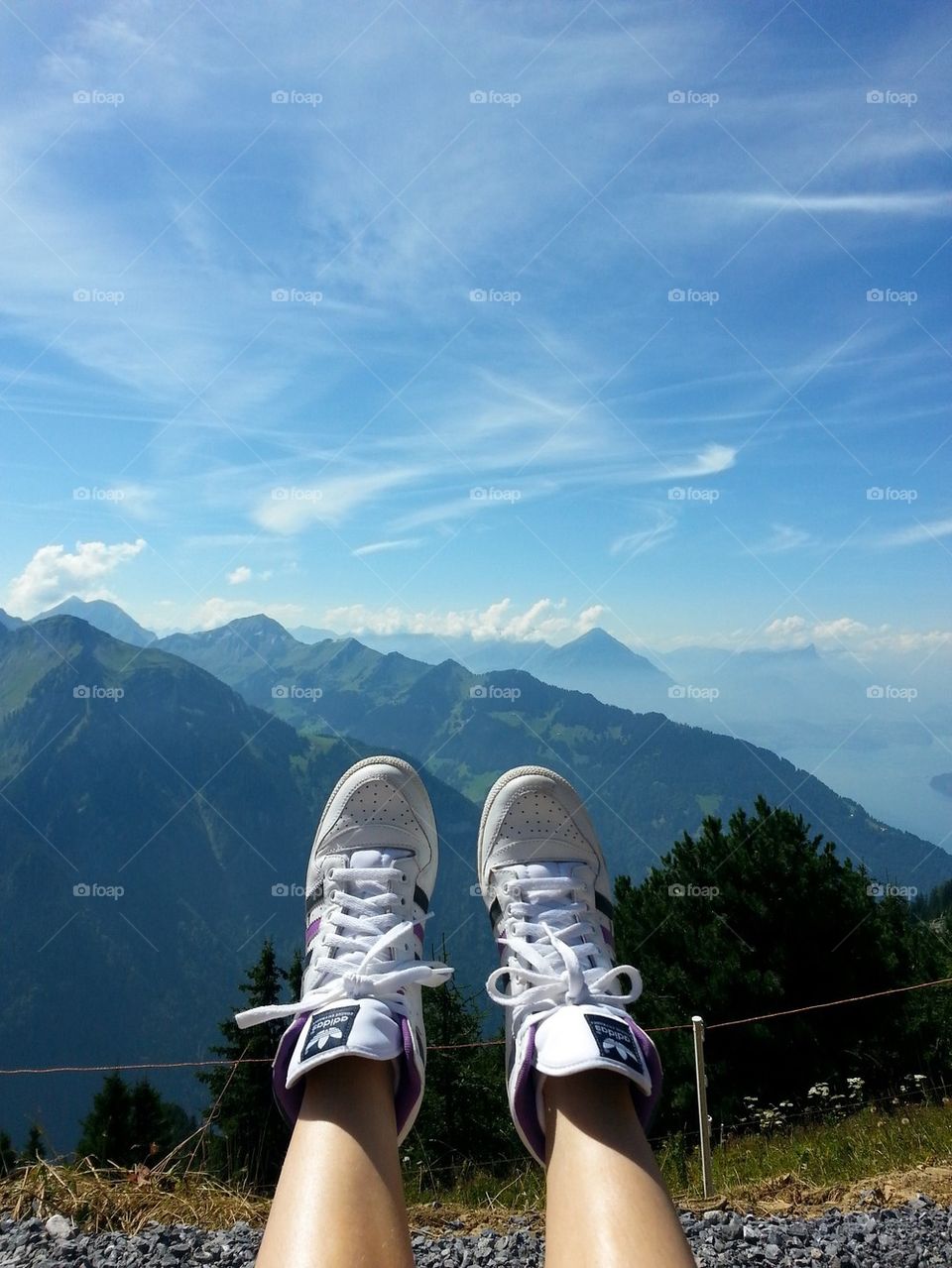 On a mountain in Switzerland