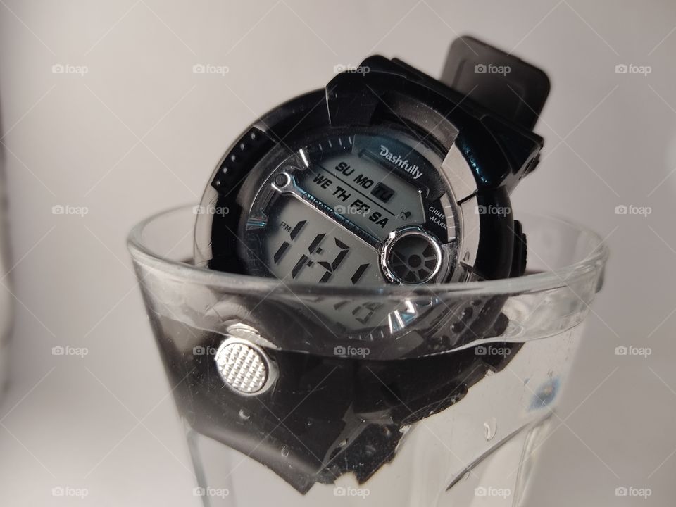 water resistant watch .