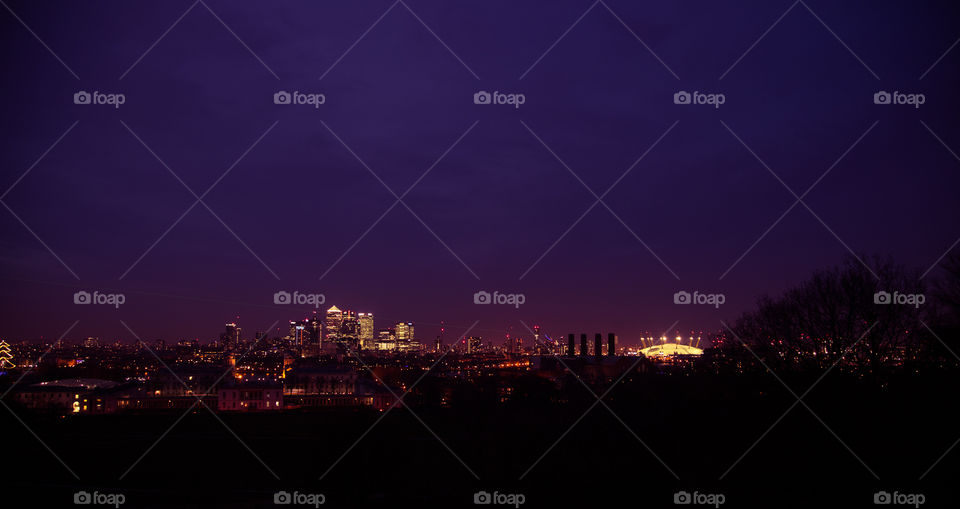 A beautiful night scene of London, United Kingdom. Artistic, colorful photo of a city.