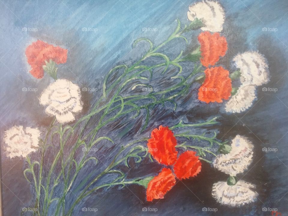 Close-up of flower painting