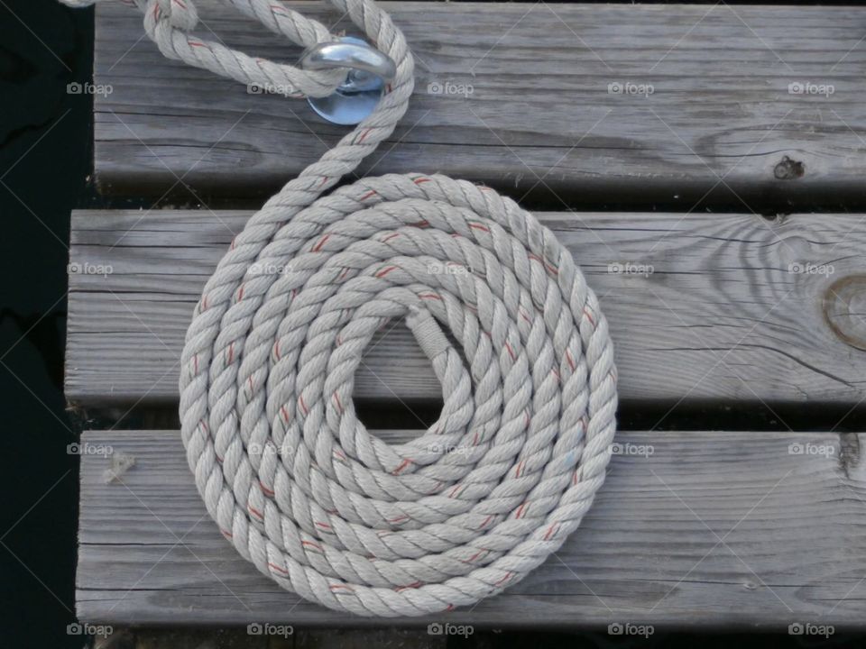 Rope on a footgridge