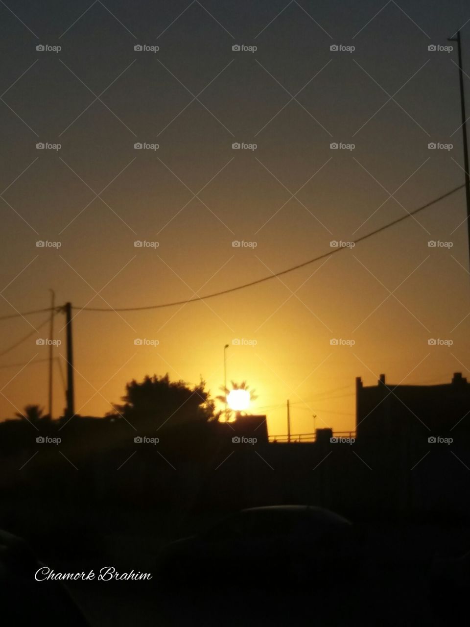 Sunset in Guelmim city .