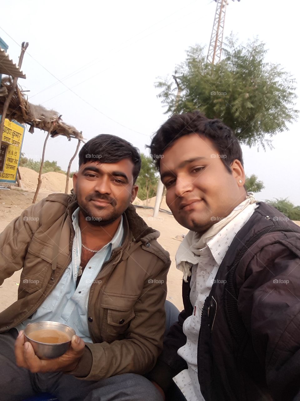 morning time drink a tea.