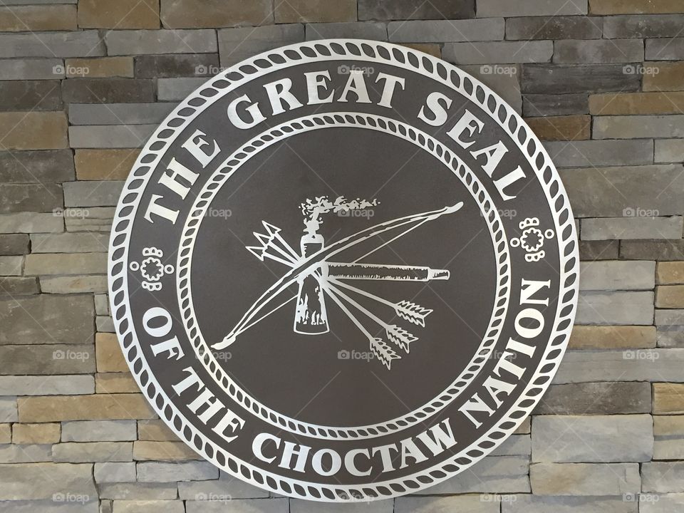 Choctaw Seal. The Great Seal Of The Choctaw Nation. On display in the Choctaw Nation Community Center in McAlester Oklahoma.