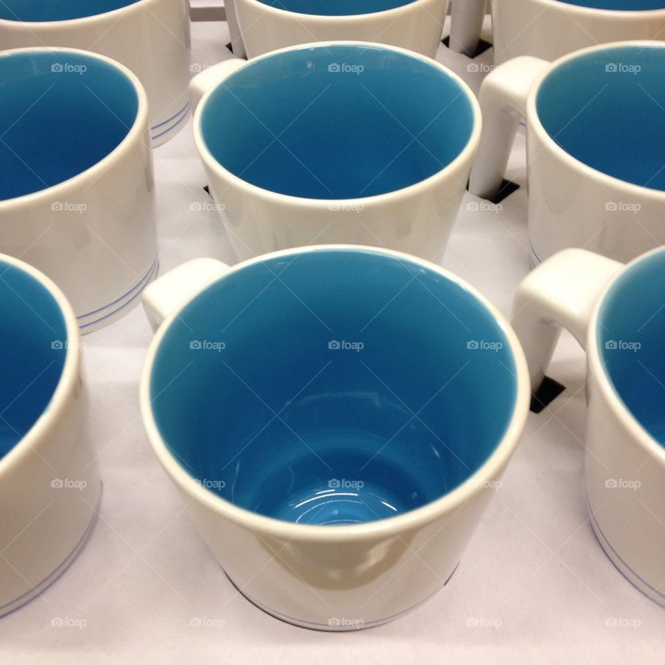 Blue And White Coffee Mug