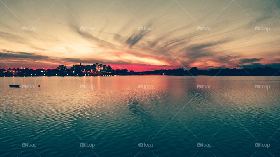 Overlooking a lake in Florida