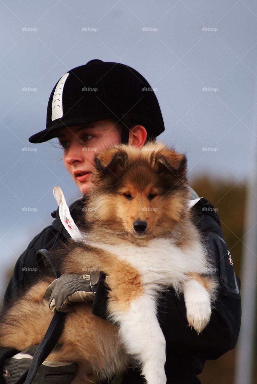 Girl with dog