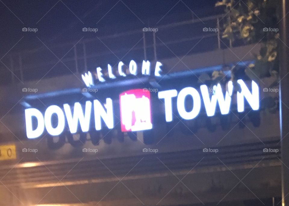 Neon lights, welcome down town