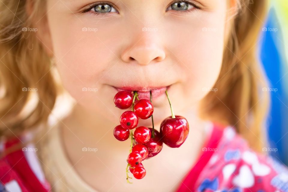 Amazing girl with berries 