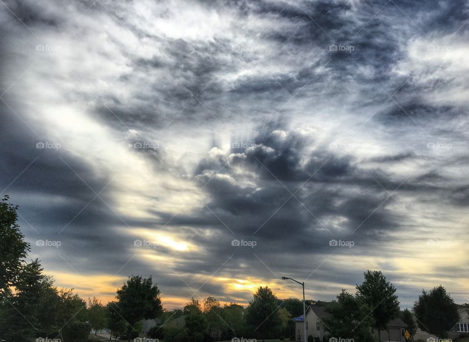 Dramatic sky during sunset