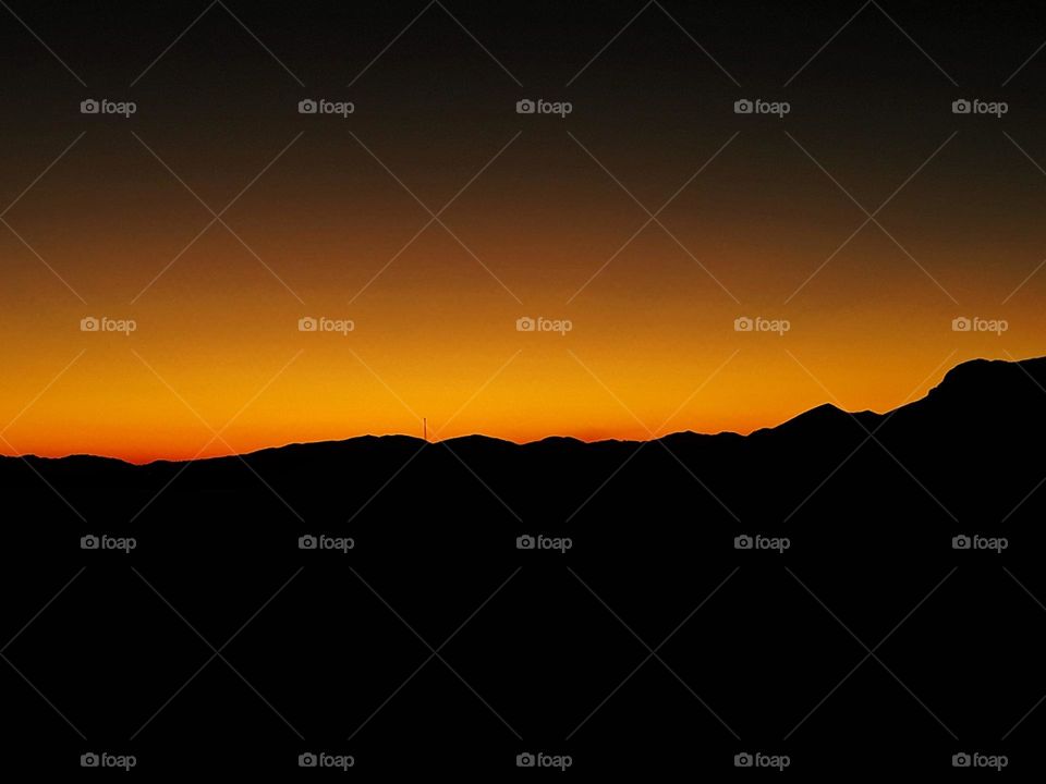 sunset view in the mountains