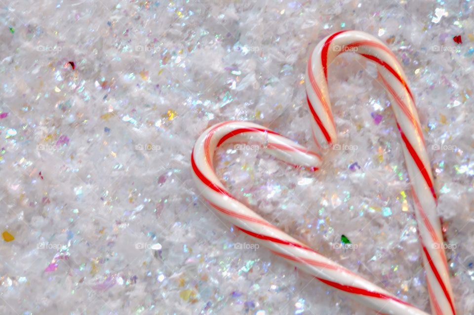 Christmas candy canes. 