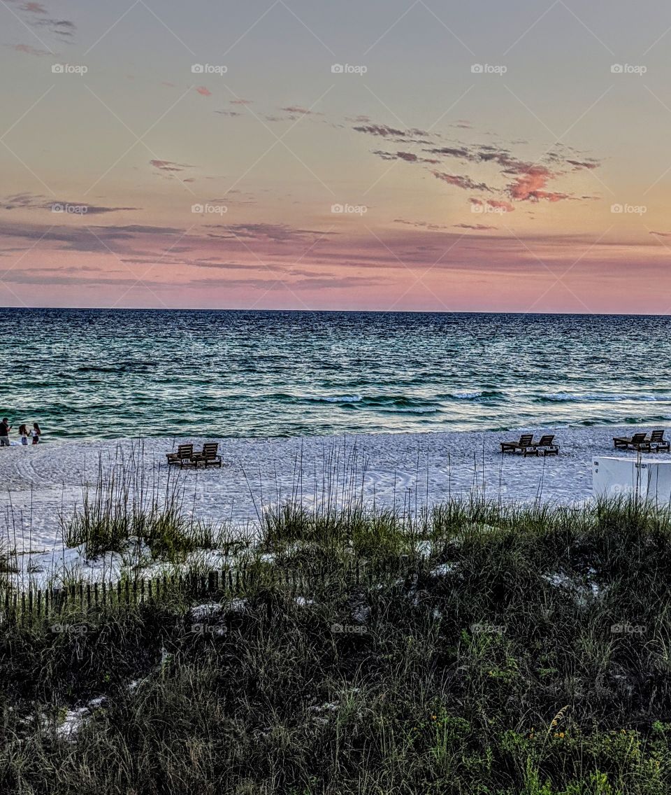 peaceful beach sunset
