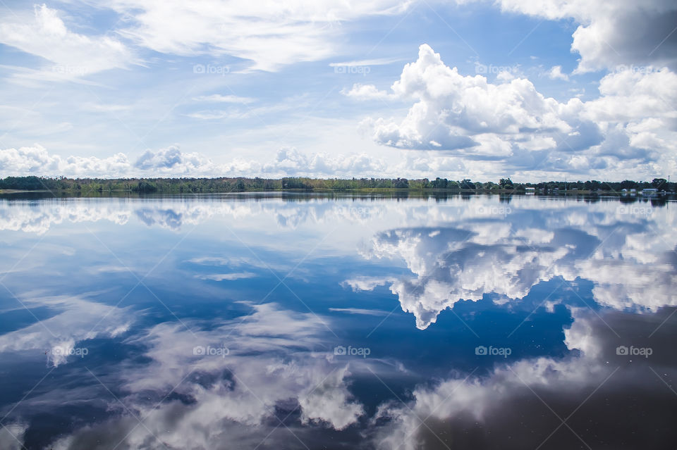 Reflection of Clouds from Sky in Water