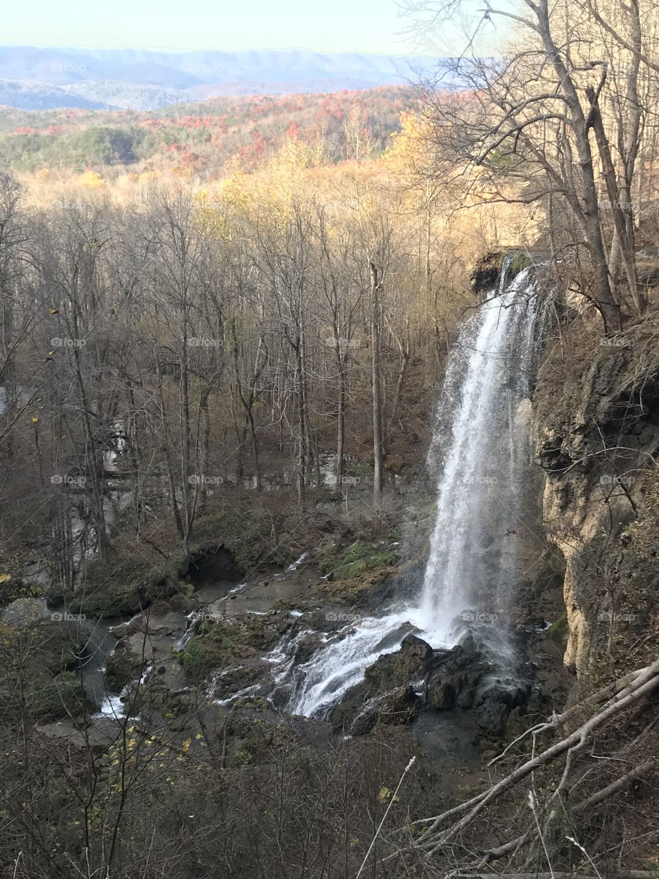 Roadside waterfall
