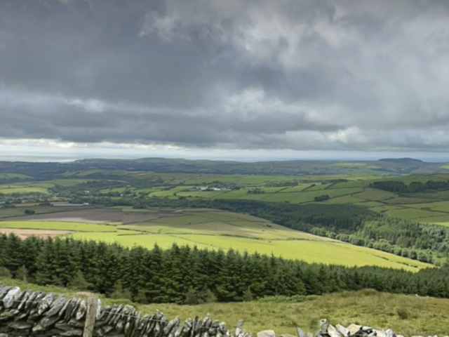Braddan UK landscape view