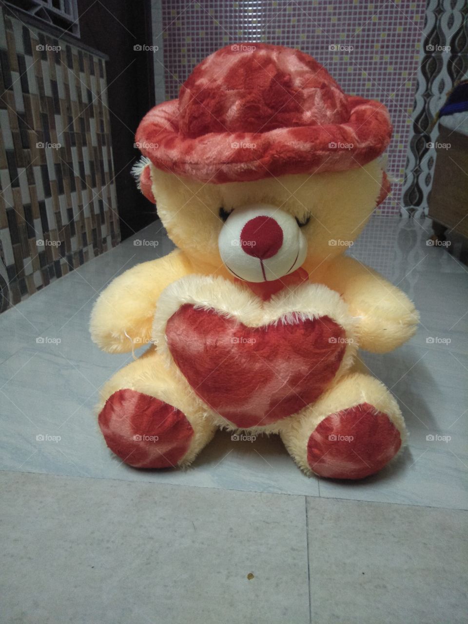 my babies favourite toy is this. she always happy with this teddy