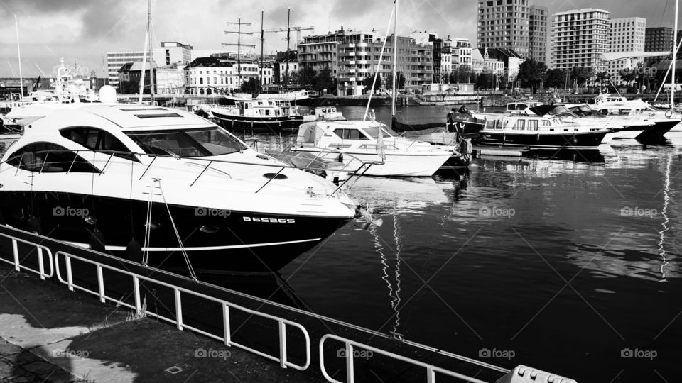 Old harbor in Antwerp