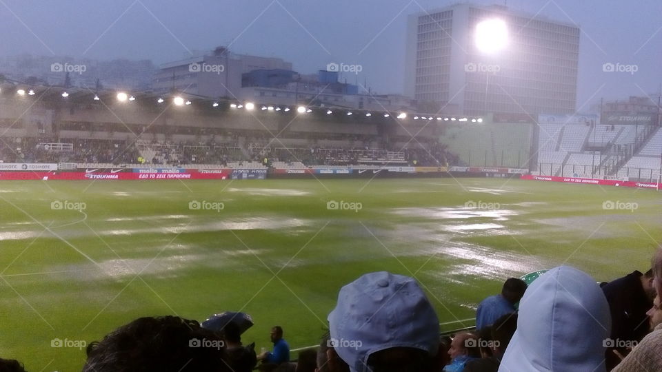 pitch after rain
