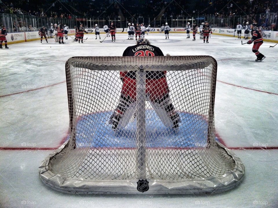 hockey ice post net by creative_bacon