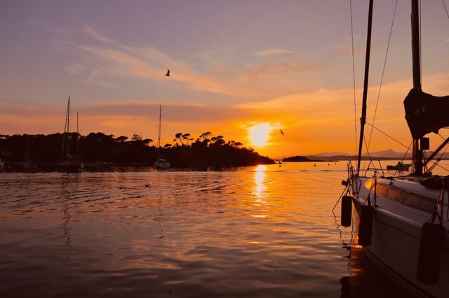 Sunset on the sea