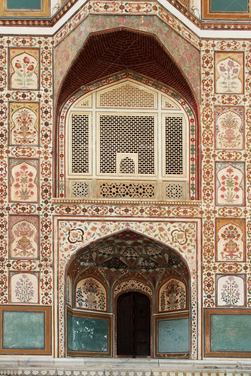 Architectural detail of a Indian palace door