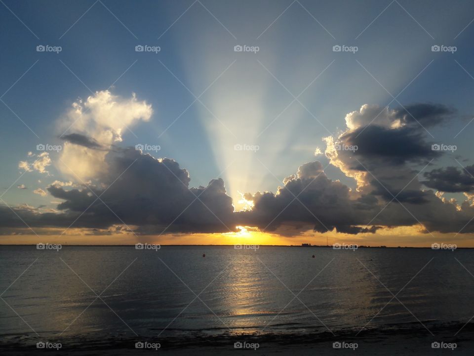 sunshine through the clouds