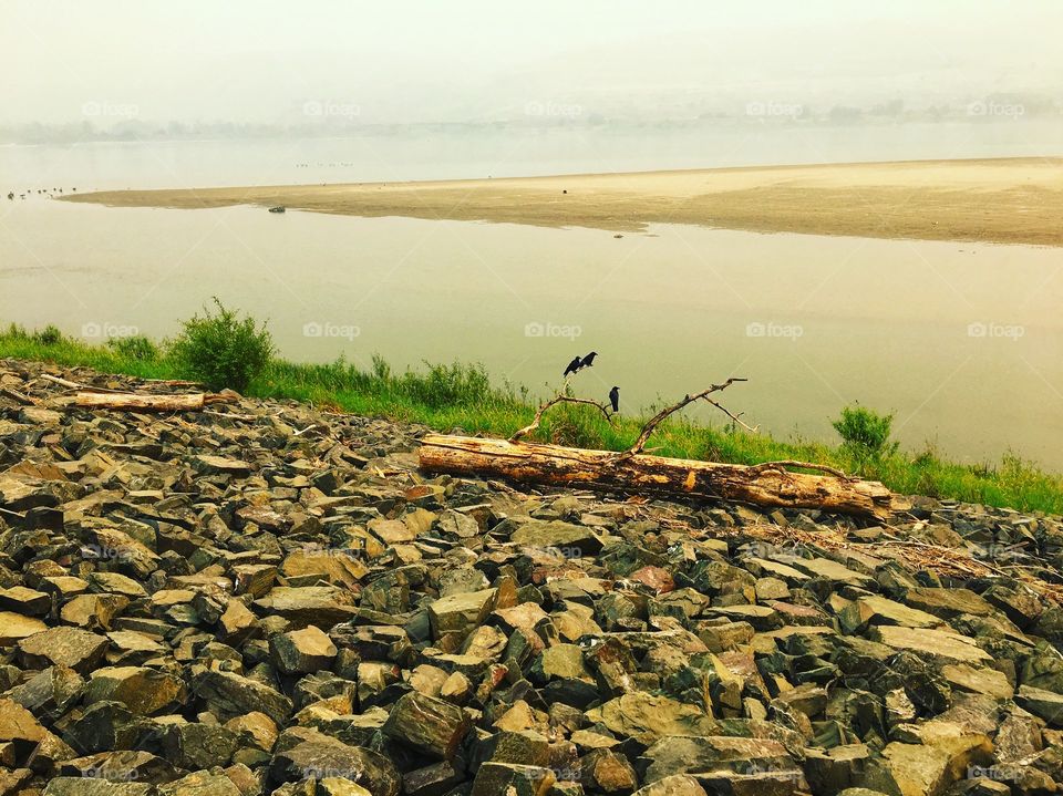 Smokey day at the beach 