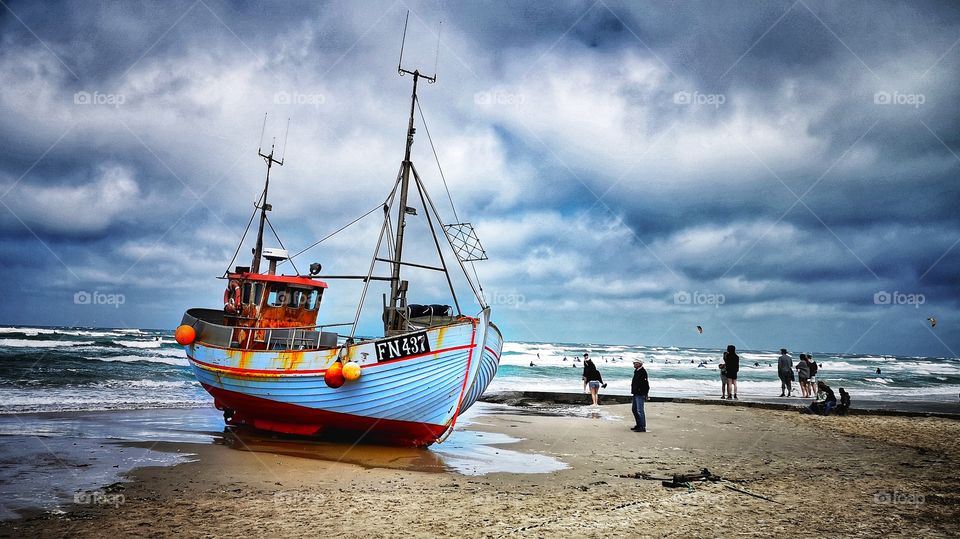 Fishing boat on the beach