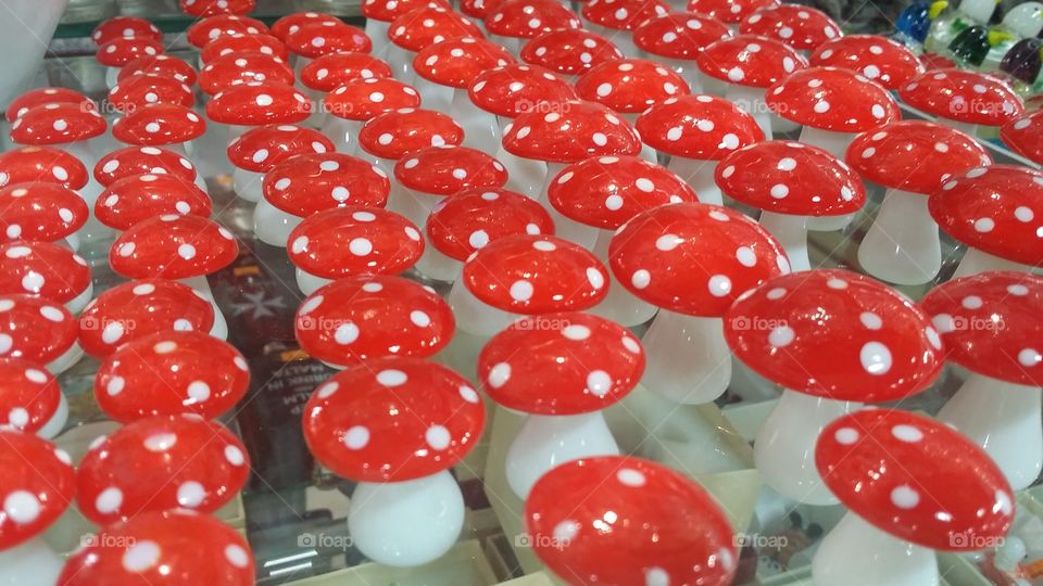 glass mushrooms