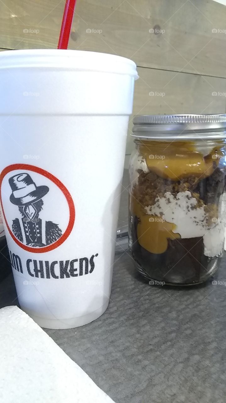 slim chicken dessert in a jar