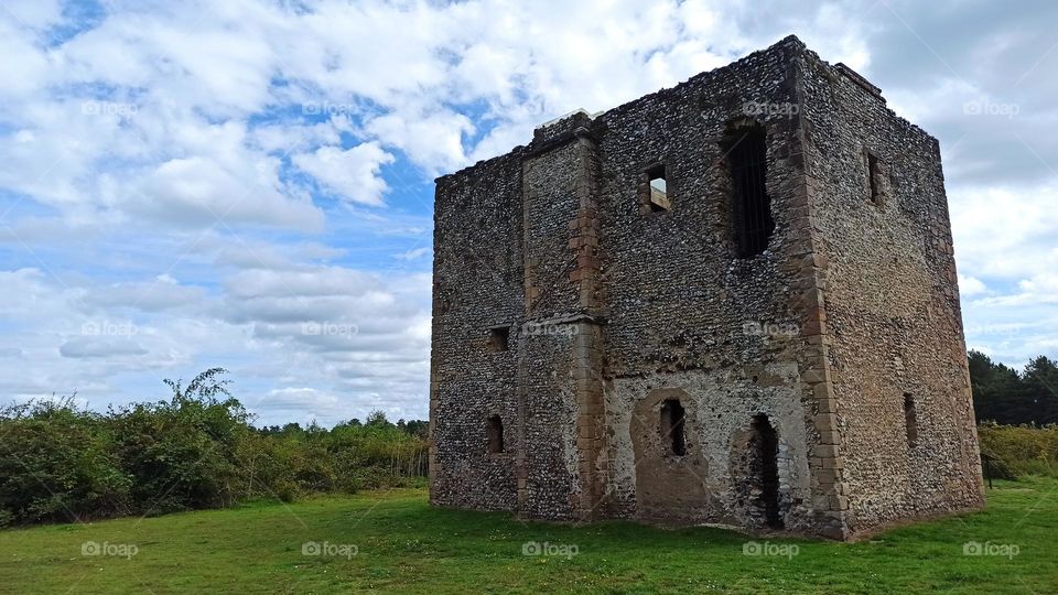 Thetford Warren Lodge, a Historic Building in Norfolk, beautiful sky, heritage, England