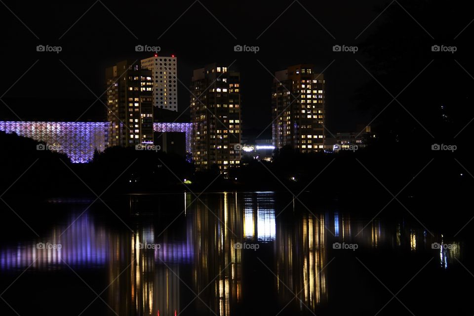 Arena Staden, , Solna, Sweden  at night