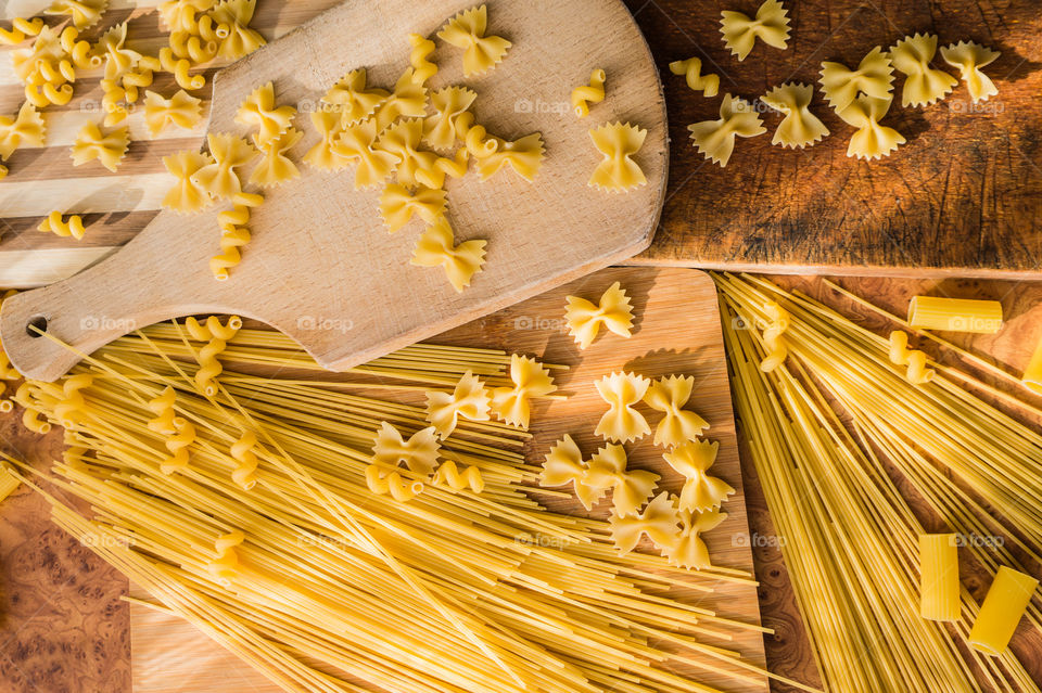 Different types of pasta