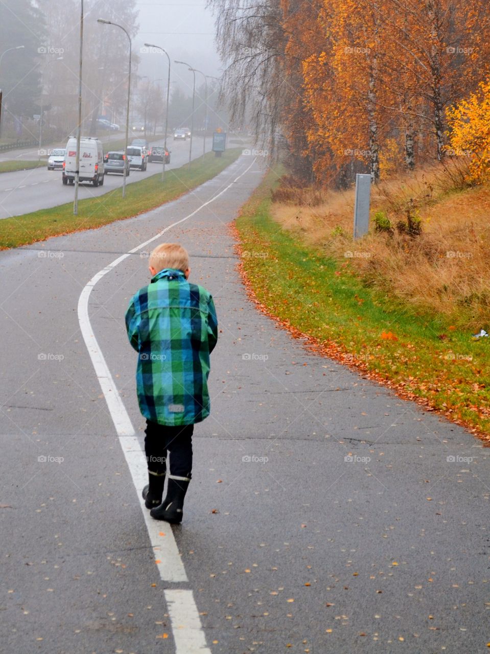 Boy walking